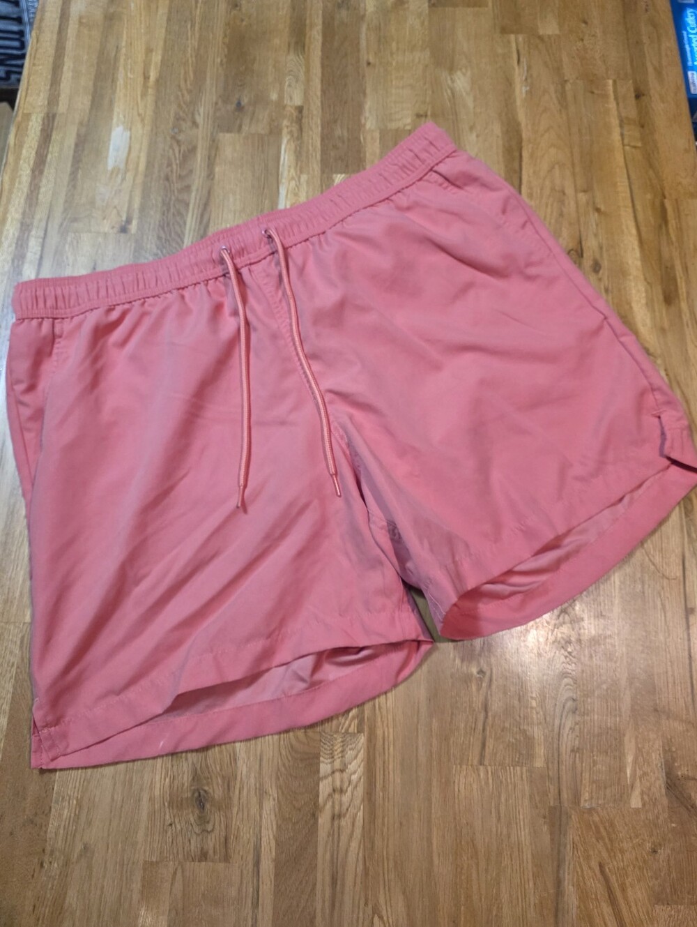Men's XL (40-42) Pink/Coral Swimming Trunks Shorts - 6" Inseam - Mesh Lined Bri